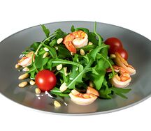 Руккола с креветками