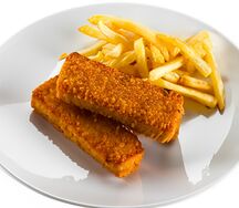 Куриные палочки с картофелем фри