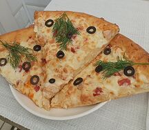Пицца с курицей 