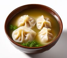 Пельмени с бульоном 