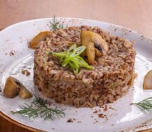 Гречка с грибами и луком