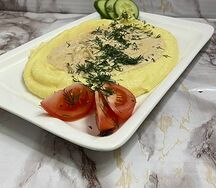 Сливочный лосось с картофельным пюре