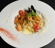 Феттуччине с морепродуктами