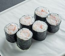 Мини-ролл с королевской креветкой