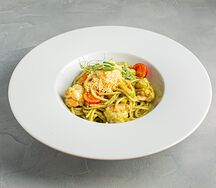 Паста с креветливыми приветками