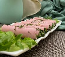 Рулет из ветчины с сыром и зеленью