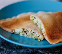 С моцареллой и зеленью