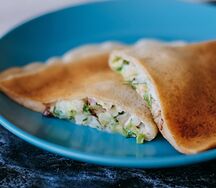 С моцареллой и зеленью