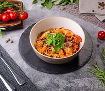 Вок с креветками