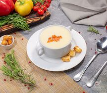 Крем-суп с лососем
