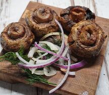 Шампиньоны на мангале