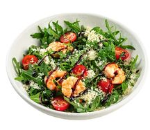 Салат руккола с креветками