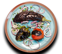 Ассорти из запеченных овощей на углях