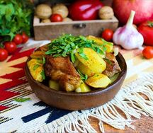 Жаркое из курицы по-грузински