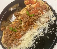 Томатная паста с рубленым мясом