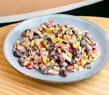 Салат хрустящая фасоль