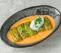 Голубцы с камчатским крабом и креветками