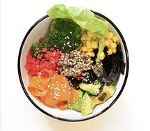 Поке с зеленой гречкой