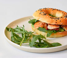 Бейгл с креветками