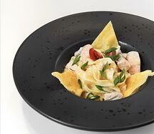 Феттучини с семгой