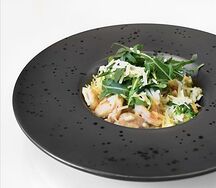 Ризотто с семгой и креветками