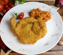 Отбивная из свинины с капустой Кимчи