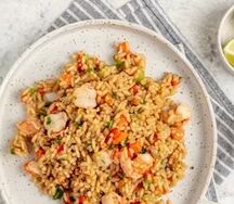 Рис по-тайски с креветками