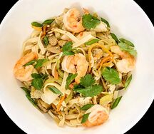 Вок с креветками