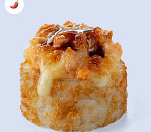 Запечённый ролл с лососем и манго