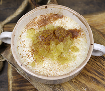 Рисовая каша с грушей и яблоком