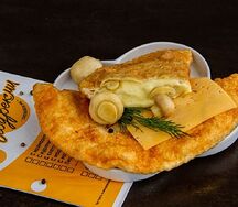 Чебурек с сыром и грибами