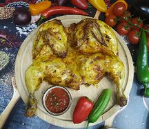 Курица гриль с овощами в лаваше
