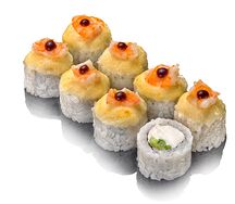 Запечённый сырный с креветкой