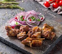 Шашлык из бараньих семечек