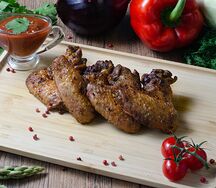 Шашлык из куриных крыльев на мангале