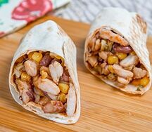 Буррито с курицей и фасолью