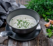 Окрошка с говяжьим языком