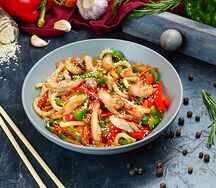 Лапша пшеничная с курицей