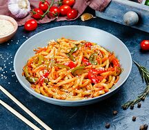 Лапша пшеничная с овощами