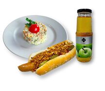 Комбо-обед с хот-догом и напитком