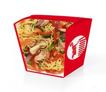 Лапша яичная с копченостями