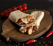Шаурма с говядиной и грибами