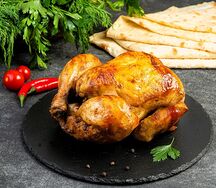 Курица гриль с овощами