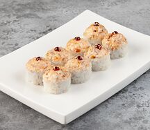 Запеченный ролл Яки угорь-лосось