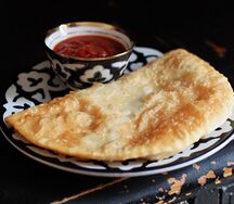 Чебурек с кроликом и сыром