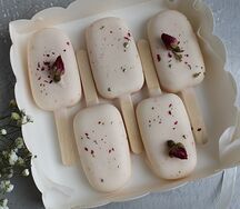 Пирожные эскимо №6 белые с розами