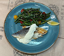 Филе дорадо с кенийской фасолью