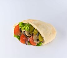 Вегетарианский гирос с грибами в лаваше