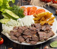 Шаурма на тарелке