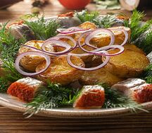 Сельдь с бейби картошкой